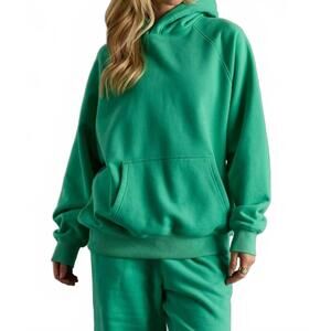 NEW PANACHE APPAREL relaxed hooded sweatshirt in green
